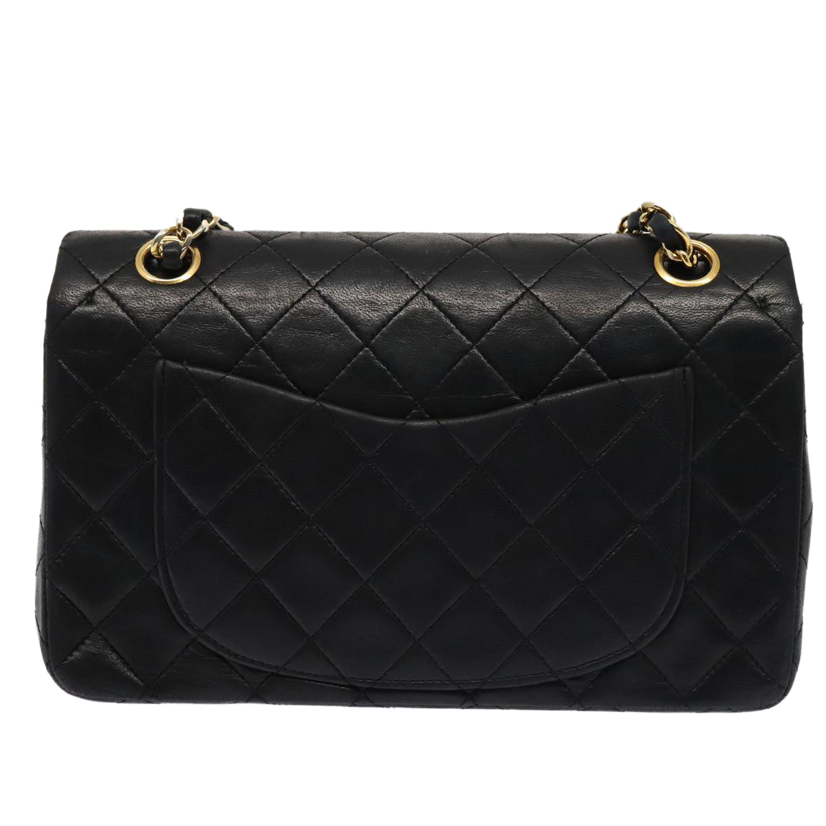 Top Quality Chanel Matelasse 23 Turn Lock Chain Bag Lamb Skin Black CC Auth yk13530A