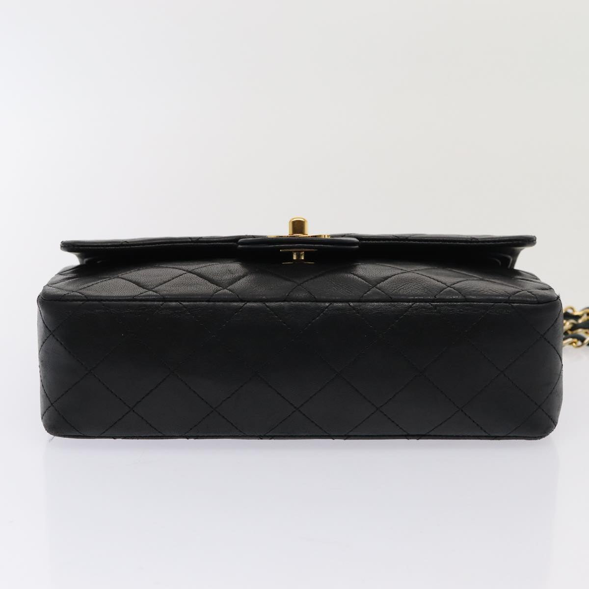 Top Quality Chanel Matelasse 23 Turn Lock Chain Bag Lamb Skin Black CC Auth yk13530A