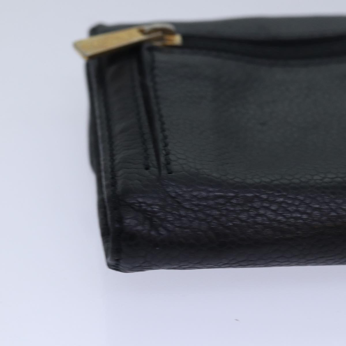 Top Quality Chanel COCO Mark Wallet Caviar Skin Black CC Auth yk13769