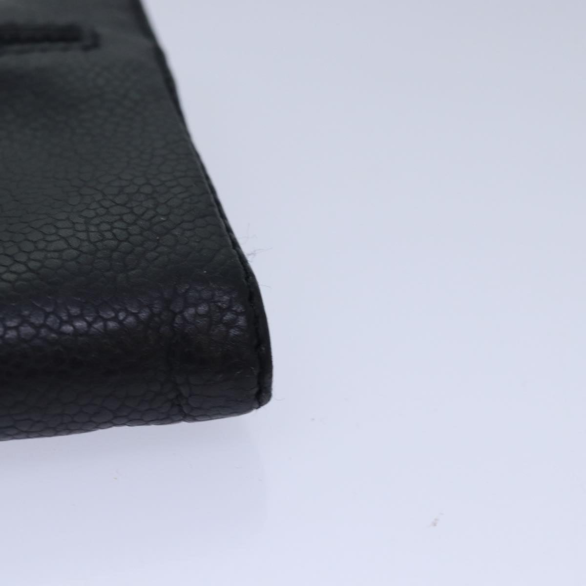 Top Quality Chanel COCO Mark Wallet Caviar Skin Black CC Auth yk13769
