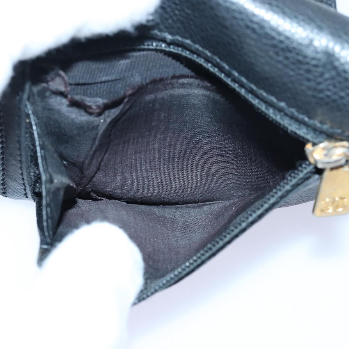 Top Quality Chanel COCO Mark Wallet Caviar Skin Black CC Auth yk13769