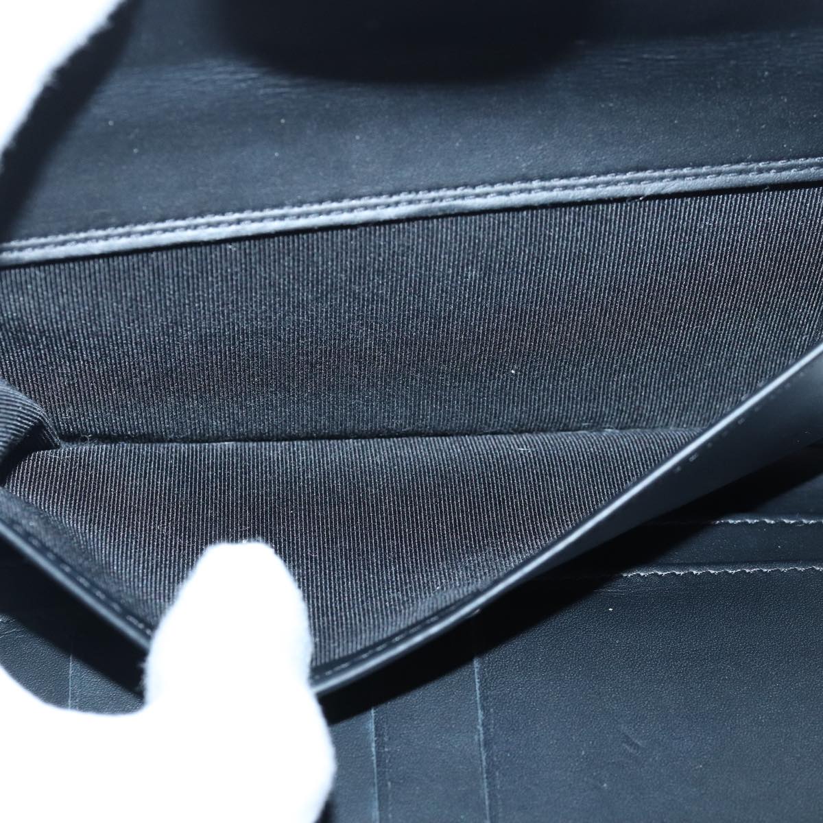 Top Quality Chanel Matelasse Long Wallet Enamel Black CC Auth yk13806A