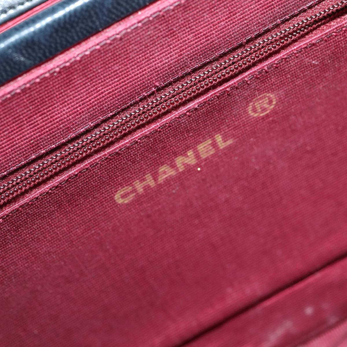 Top Quality Chanel Matelasse Turn Lock Chain Shoulder Bag Lamb Skin Black CC Auth yk13966