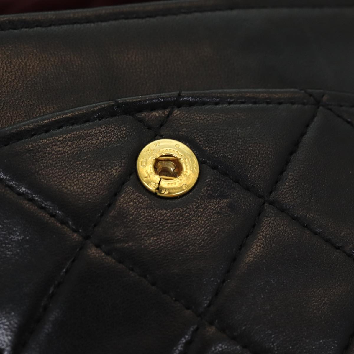Top Quality Chanel Matelasse 25 Turn Lock Chain Hand Bag Lamb Skin Black CC Auth yk14030A
