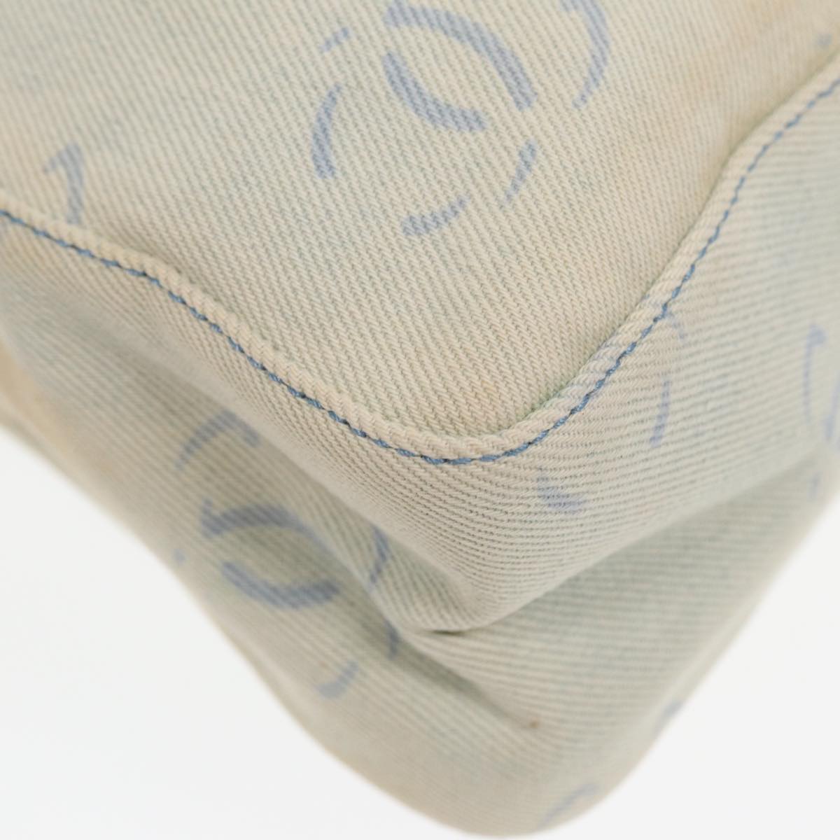 Top Quality Chanel COCO Mark Shoulder Bag Canvas Blue CC Auth yk14079