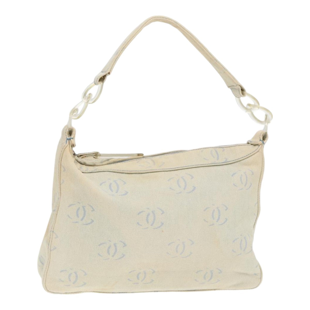 Top Quality Chanel COCO Mark Shoulder Bag Canvas Blue CC Auth yk14079