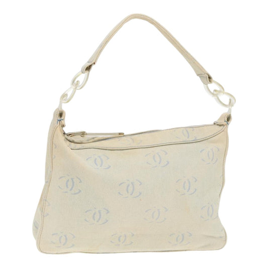 Top Quality Chanel COCO Mark Shoulder Bag Canvas Blue CC Auth yk14079