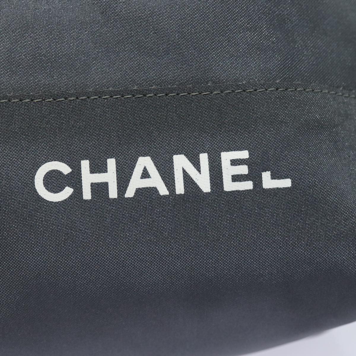 Top Quality Chanel Hand Bag Nylon 2way Gray CC Auth yk14208