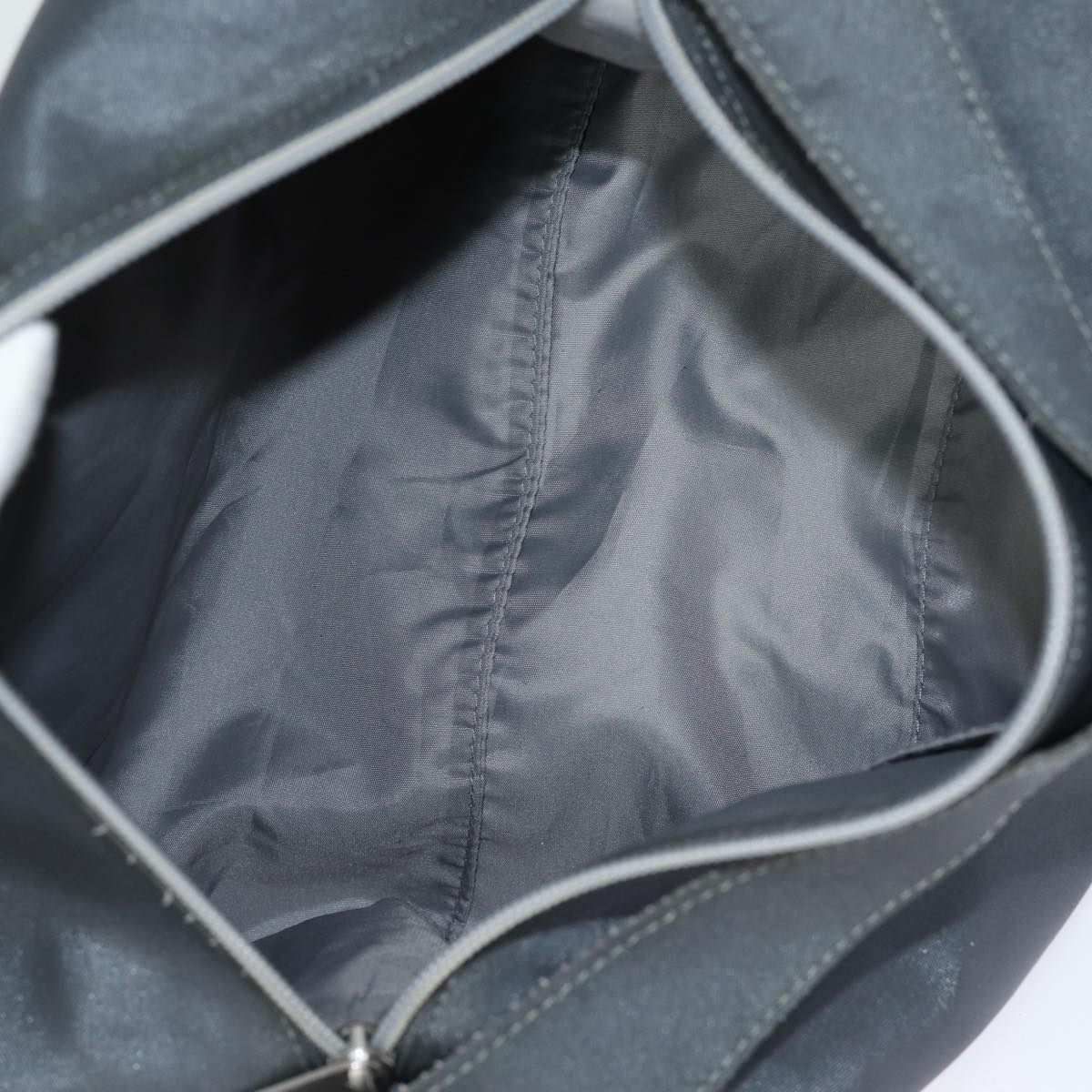 Top Quality Chanel Hand Bag Nylon 2way Gray CC Auth yk14208