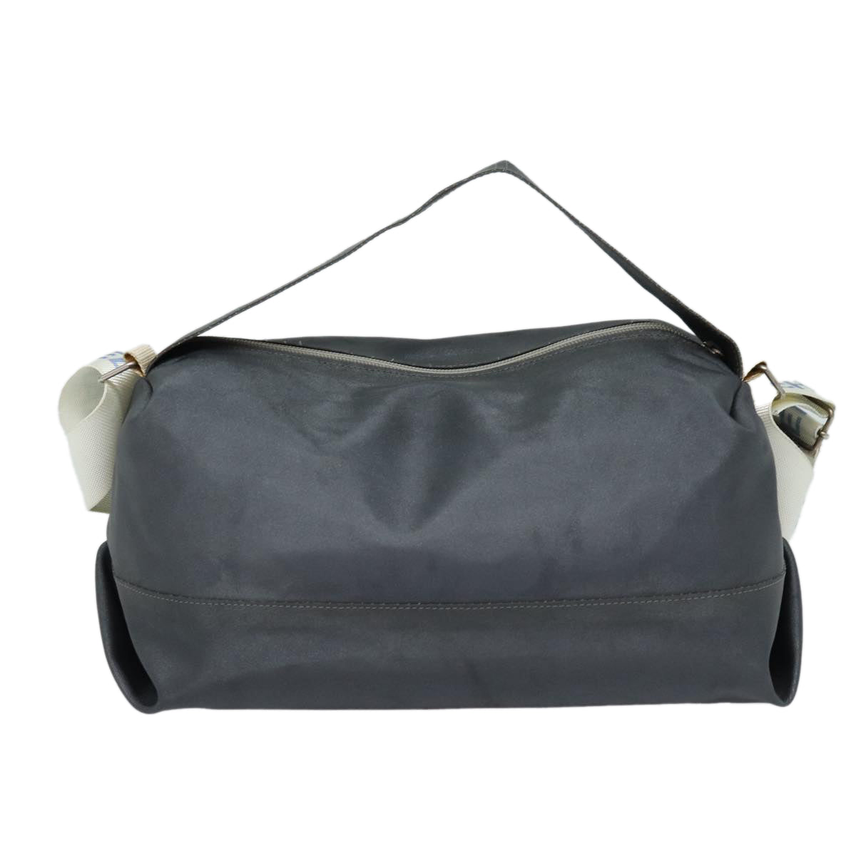 Top Quality Chanel Hand Bag Nylon 2way Gray CC Auth yk14208