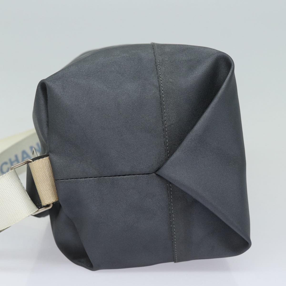 Top Quality Chanel Hand Bag Nylon 2way Gray CC Auth yk14208