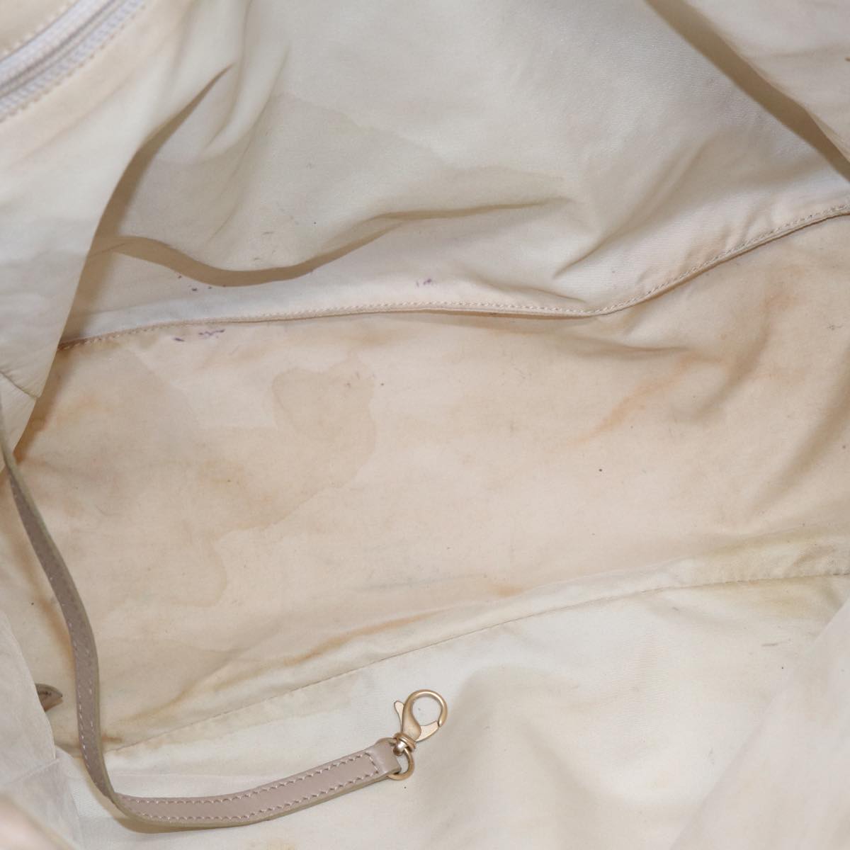 Top Quality Chanel New Travel Line Tote Bag Nylon Beige Gold CC Auth yk14279