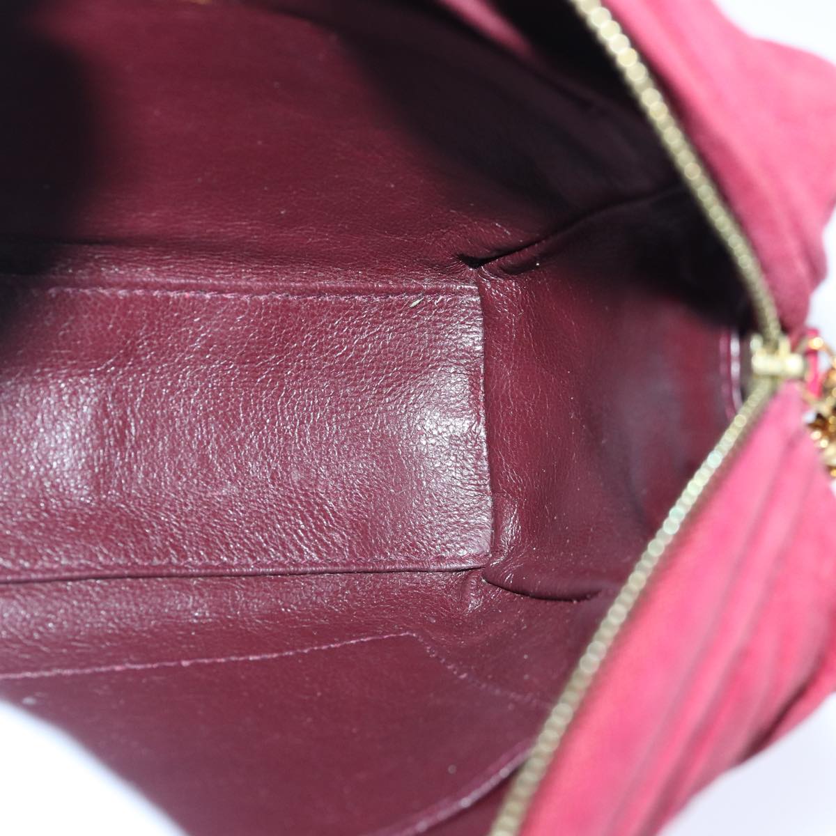 Top Quality Chanel Matelasse COCO Mark Chain Fringe Shoulder Bag Suede Red CC Auth yk14444A