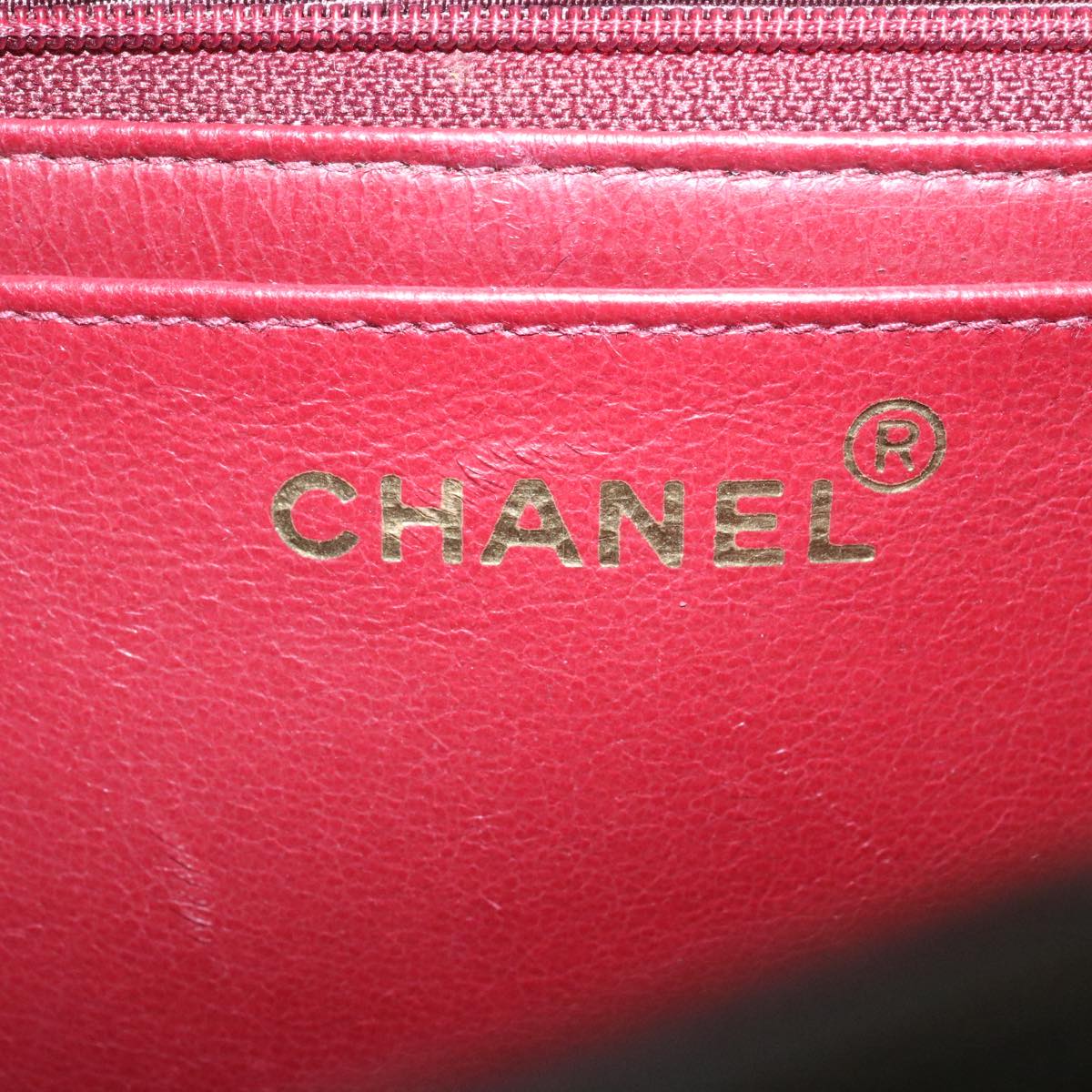 Top Quality Chanel Mademoiselle Big COCO Mark Chain ShoulderBag Lamb Skin Black Auth yk4080A