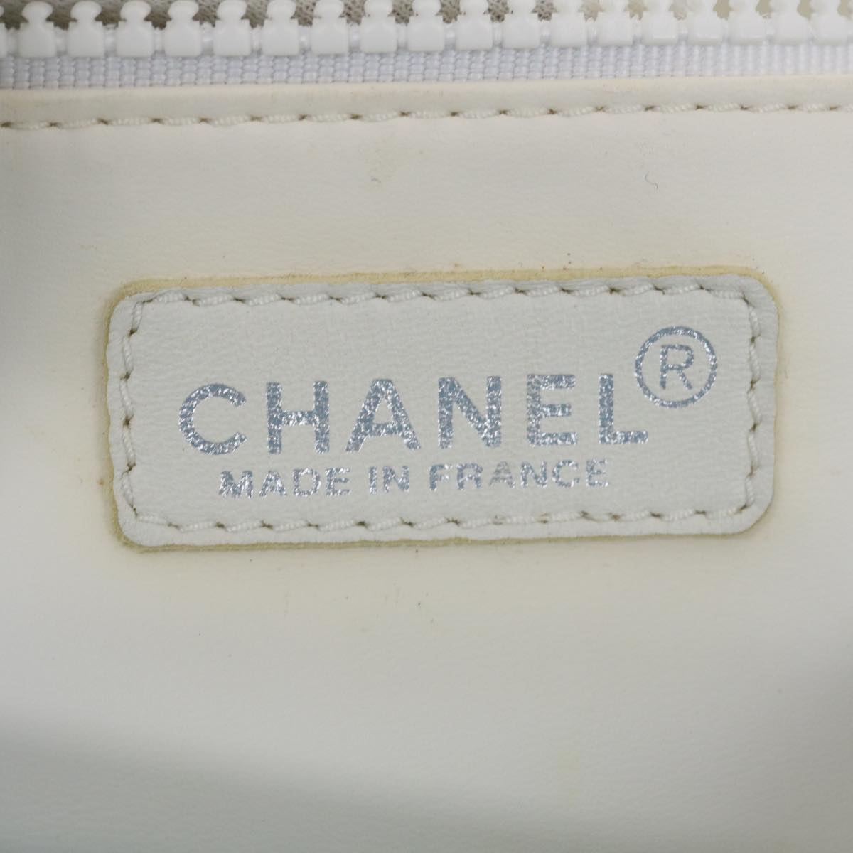 CHANEL Surf line Tote Bag Canvas Blue Red CC Auth yk4388A