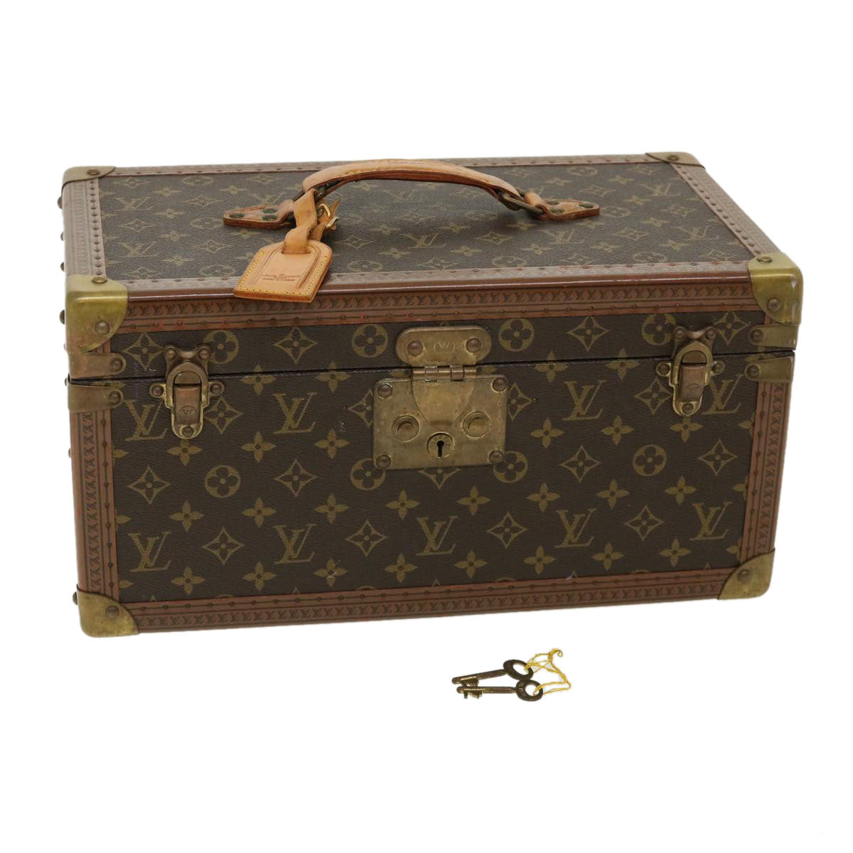 LOUIS VUITTON Monogram Boite Buteil Hand Bag Vanity Vintage M21822 Auth yk5026