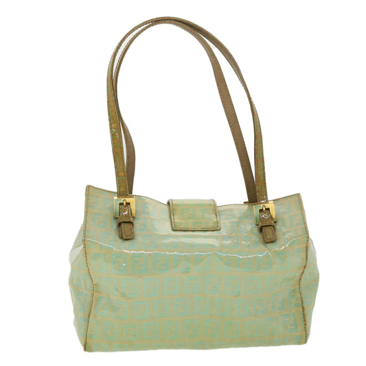 FENDI Zucchino Canvas Hand Bag Blue Auth yk6199B