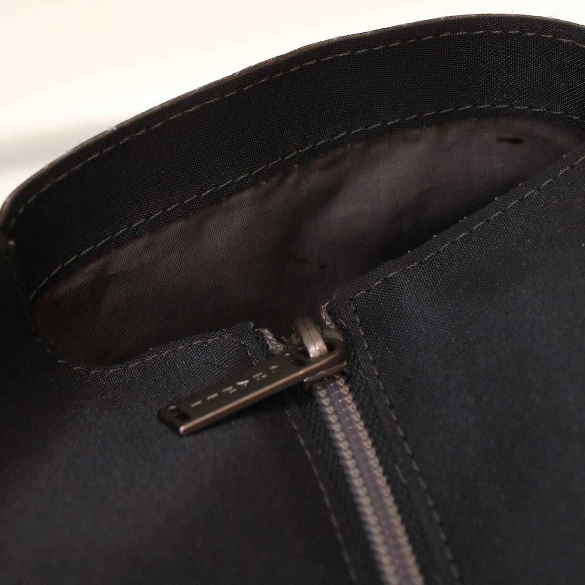 CHANEL Tote Bag Nylon Gray CC Auth yk7825B