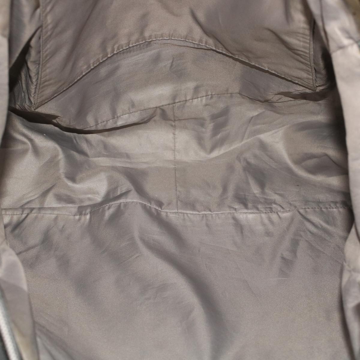 CHANEL Tote Bag Nylon Gray CC Auth yk7825B