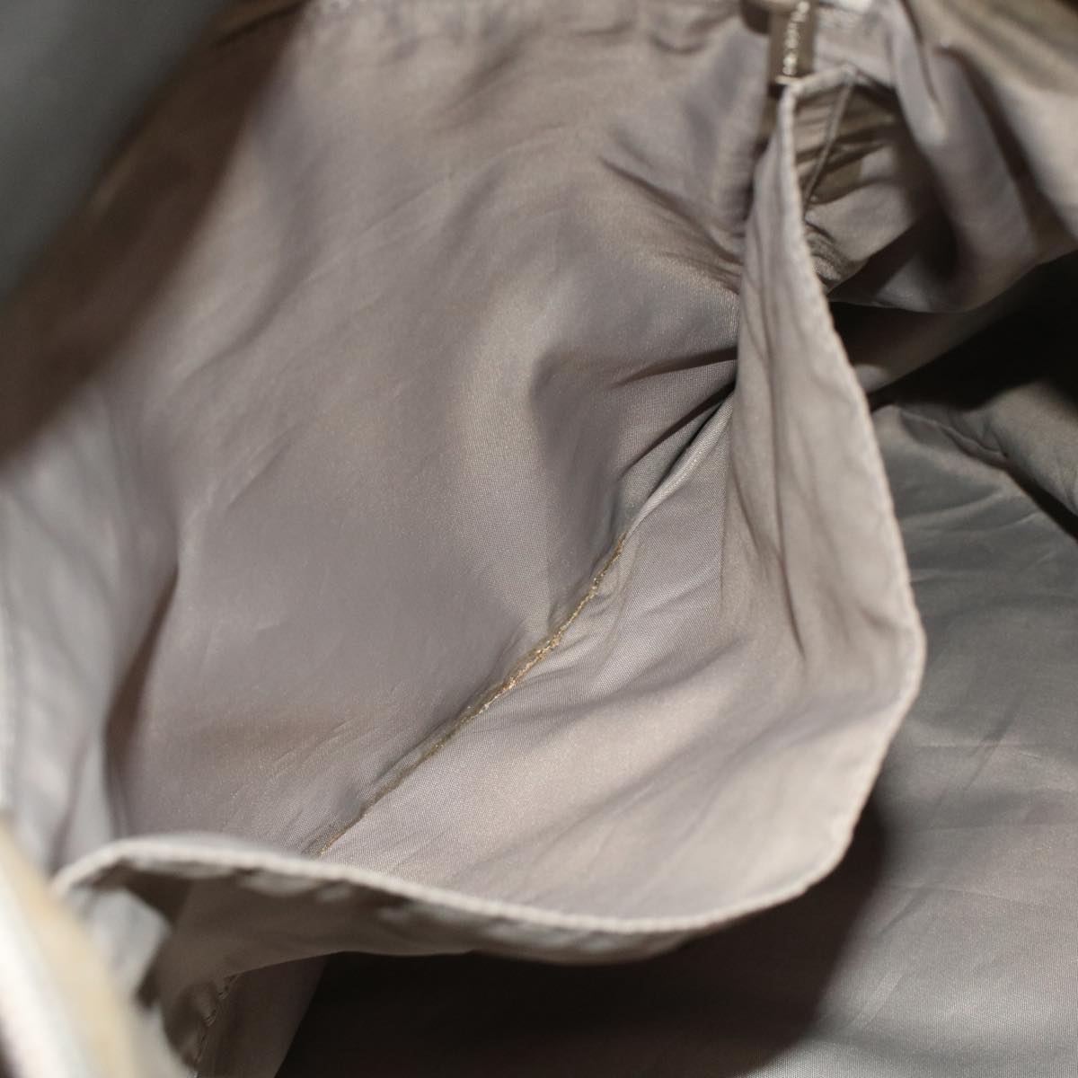 CHANEL Tote Bag Nylon Gray CC Auth yk7825B