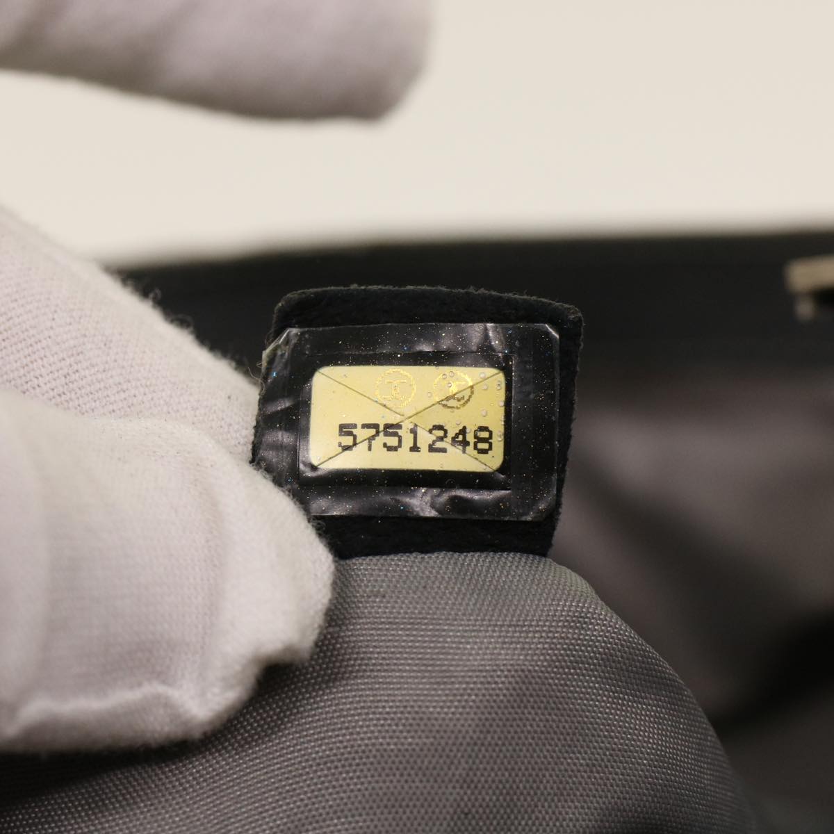 CHANEL Tote Bag Nylon Gray CC Auth yk7825B