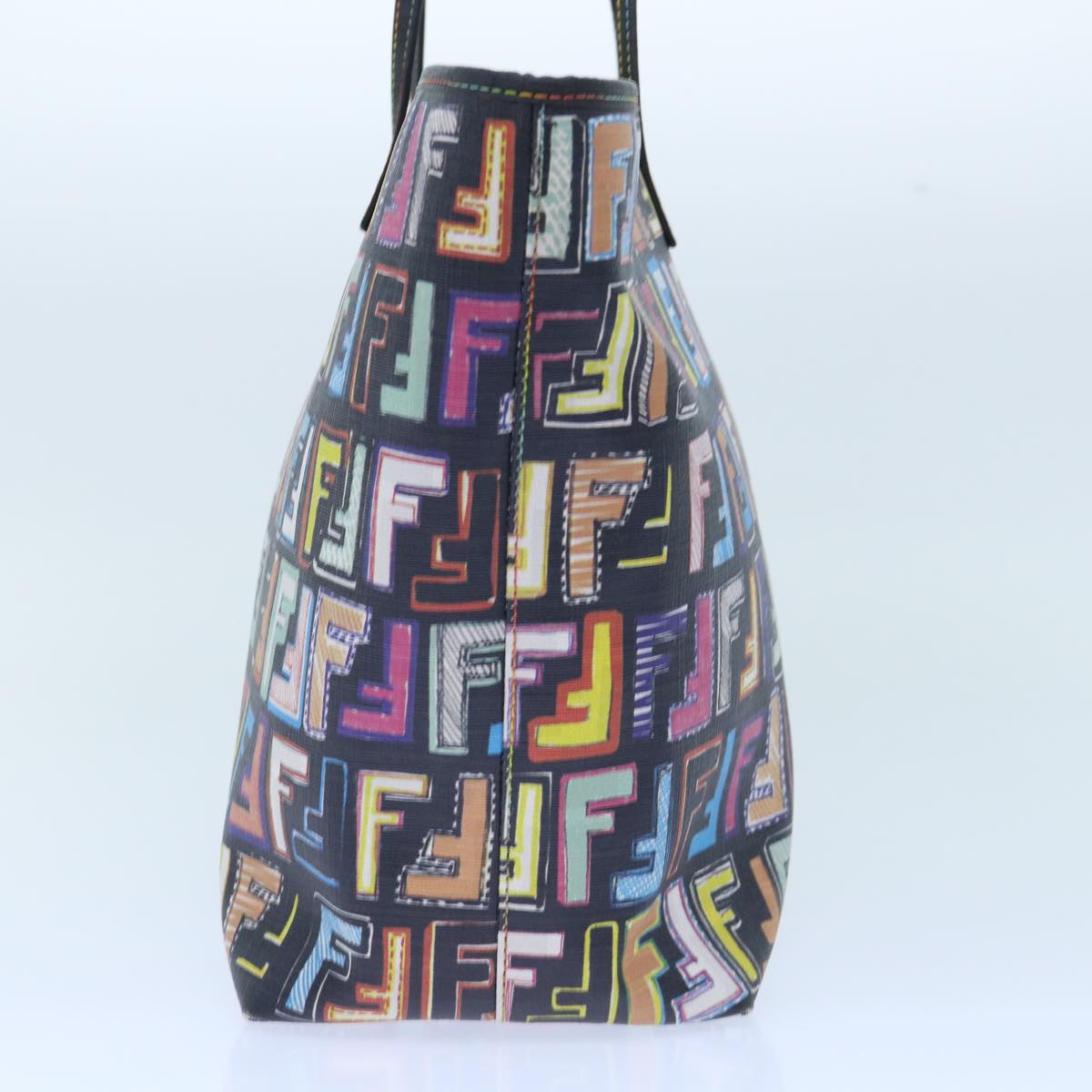FENDI Zucca Canvas Tote Bag Multicolor 8BH185  yk8065
