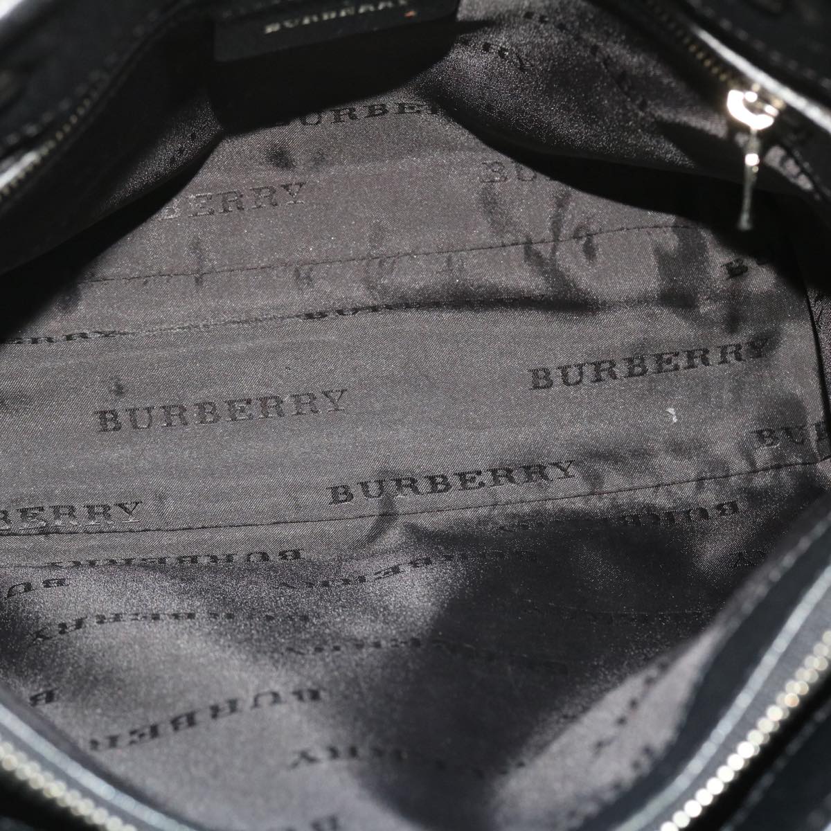 BURBERRY Nova Check Tote Bag Nylon Beige Black Auth yk8426