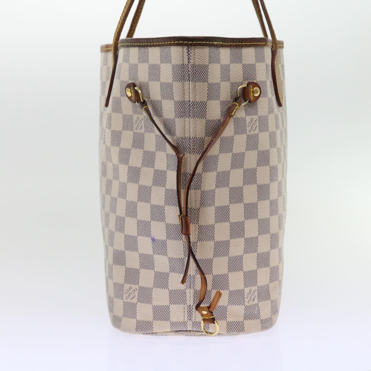LOUIS VUITTON Damier Azur Neverfull MM Tote Bag N41605 LV Auth yk8704