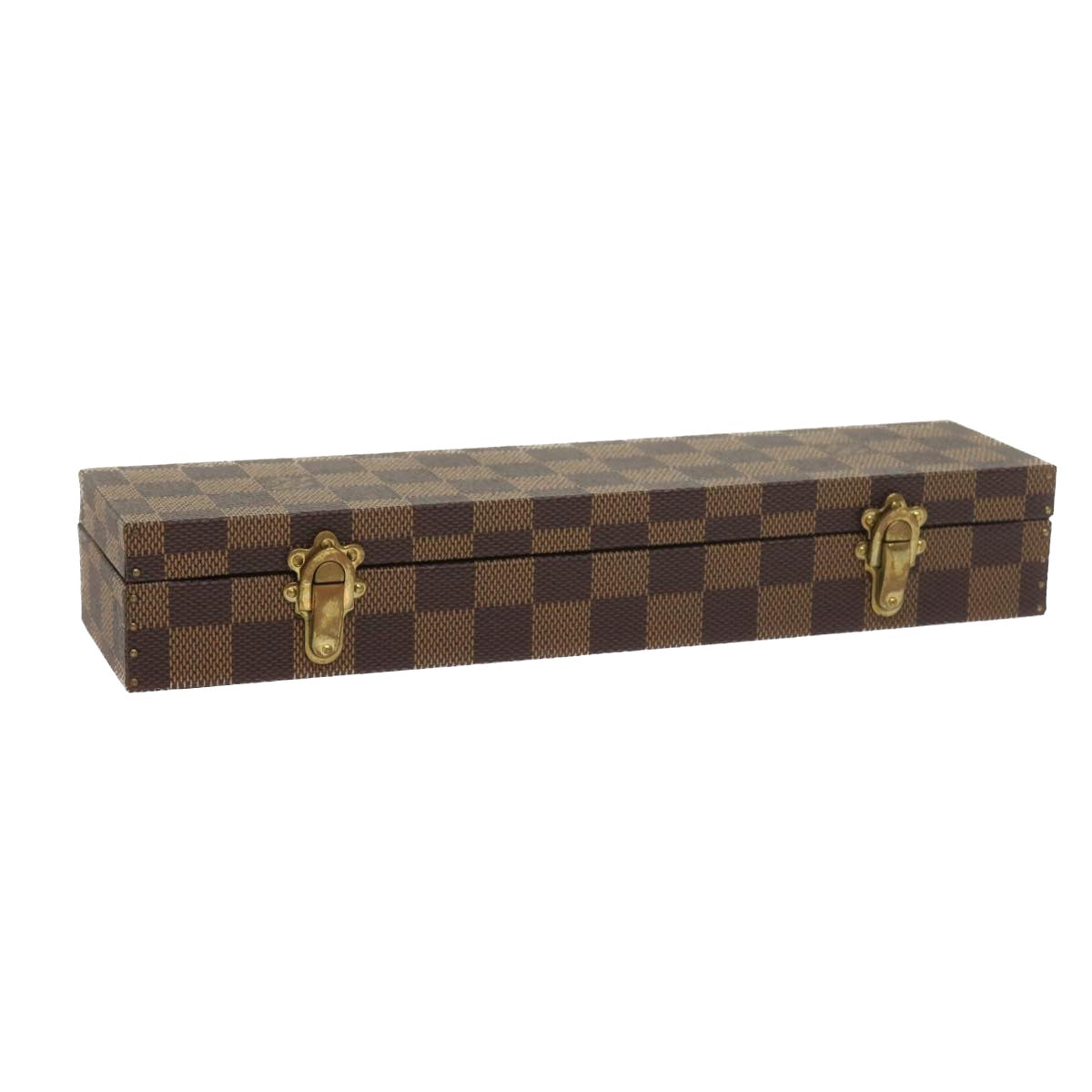 LOUIS VUITTON Damier Ebene Watch Case Trunk LV Auth yk8757A