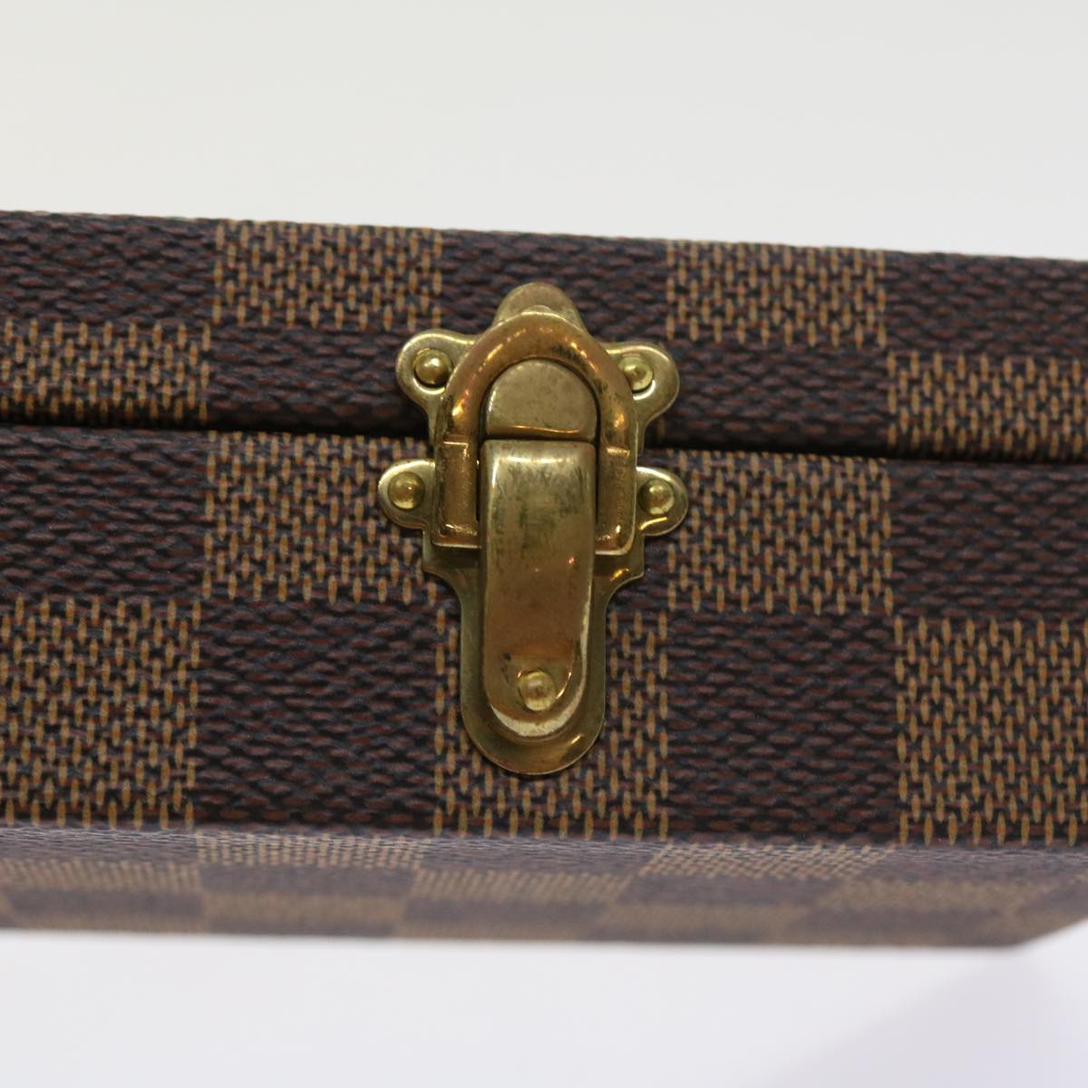 LOUIS VUITTON Damier Ebene Watch Case Trunk LV Auth yk8757A