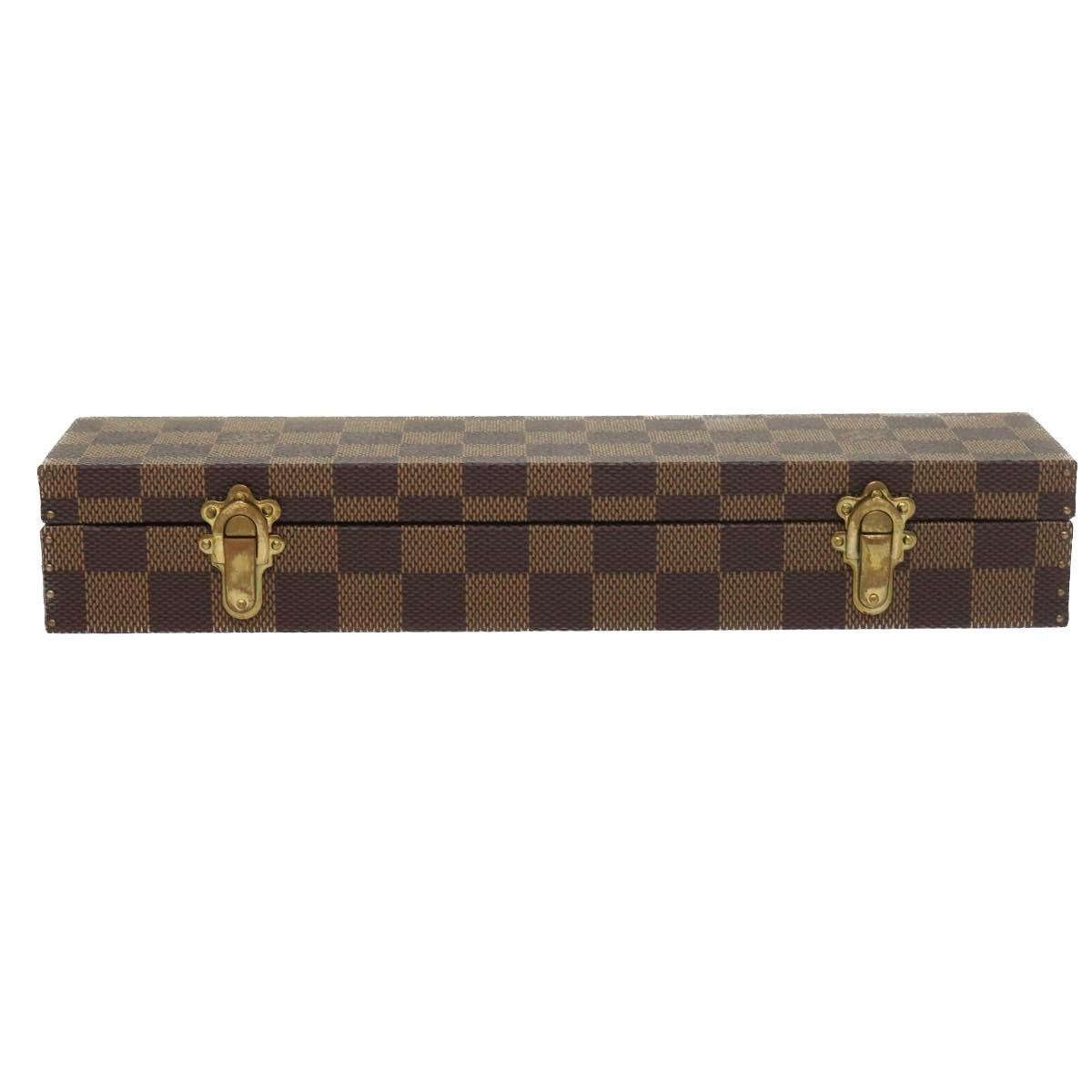 LOUIS VUITTON Damier Ebene Watch Case Trunk LV Auth yk8757A